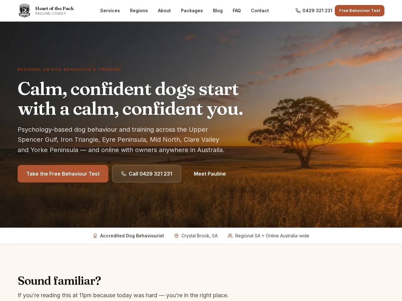 Heart of the Pack — website screenshot